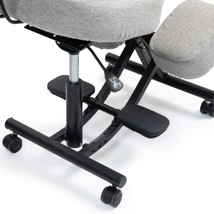 Kenoko SUGURI - Chaise Genoux Ergonomique Réglable | pour la Maison et Bureau | Chaise Kneeling | avec Housse en Tissu | Gris Clair - Maison Kenoko SUGURI - Chaise Genoux Ergonomique Réglable | pour la Maison et Bureau | Chaise Kneeling | avec Housse en Tissu | Gris Clair - Maison