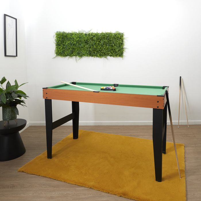 Mister Gadget MG2017 Jeu de table Billard Avec 2 queues 16 boules 1 triangle et 1 craie bleue Bois plastique et textile Marron vert et multicolore H10 x 31 x 51 cm Mister Gadget MG2017 Jeu de table Billard Avec 2 queues 16 boules 1 triangle et 1 craie bleue Bois plastique et textile Marron vert et multicolore H10 x 31 x 51 cm