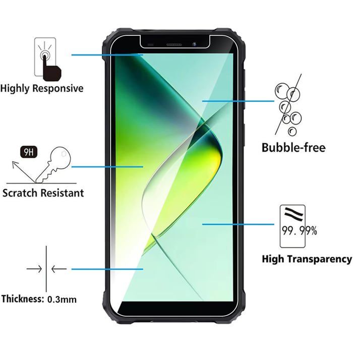 WXPPJ Coque Verre Trempé Protection écran Pour Oukitel WP19 Pro