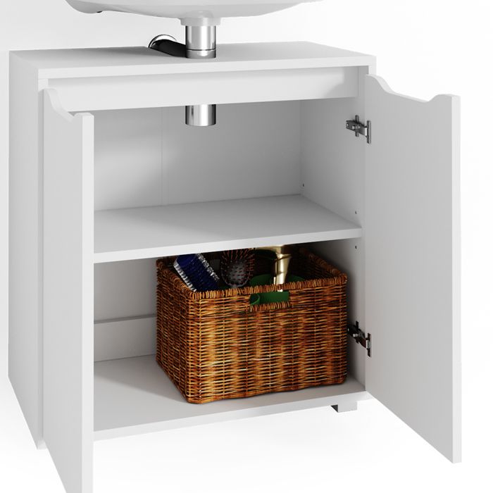 Vicco meuble sous vasque simple Ruben, 60 x 62.5 cm, Blanc