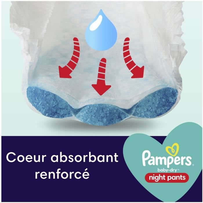 Couches-culottes PAMPERS Baby-Dry Night Pants pour la nuit - Taille 6 - 32  couches