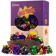 24 pièces 4 cm jouet pour chat mylar balles brillant crinkle crackle boules jouets de chaton jeux interactif couleur assortie-0