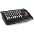 VONYX AM8A Table de mixage 8 canaux avec amplificateur 1000 Watts intégré, Bluetooth, MP3/USB/SD, 16 effets digitaux, Entrée RCA-0