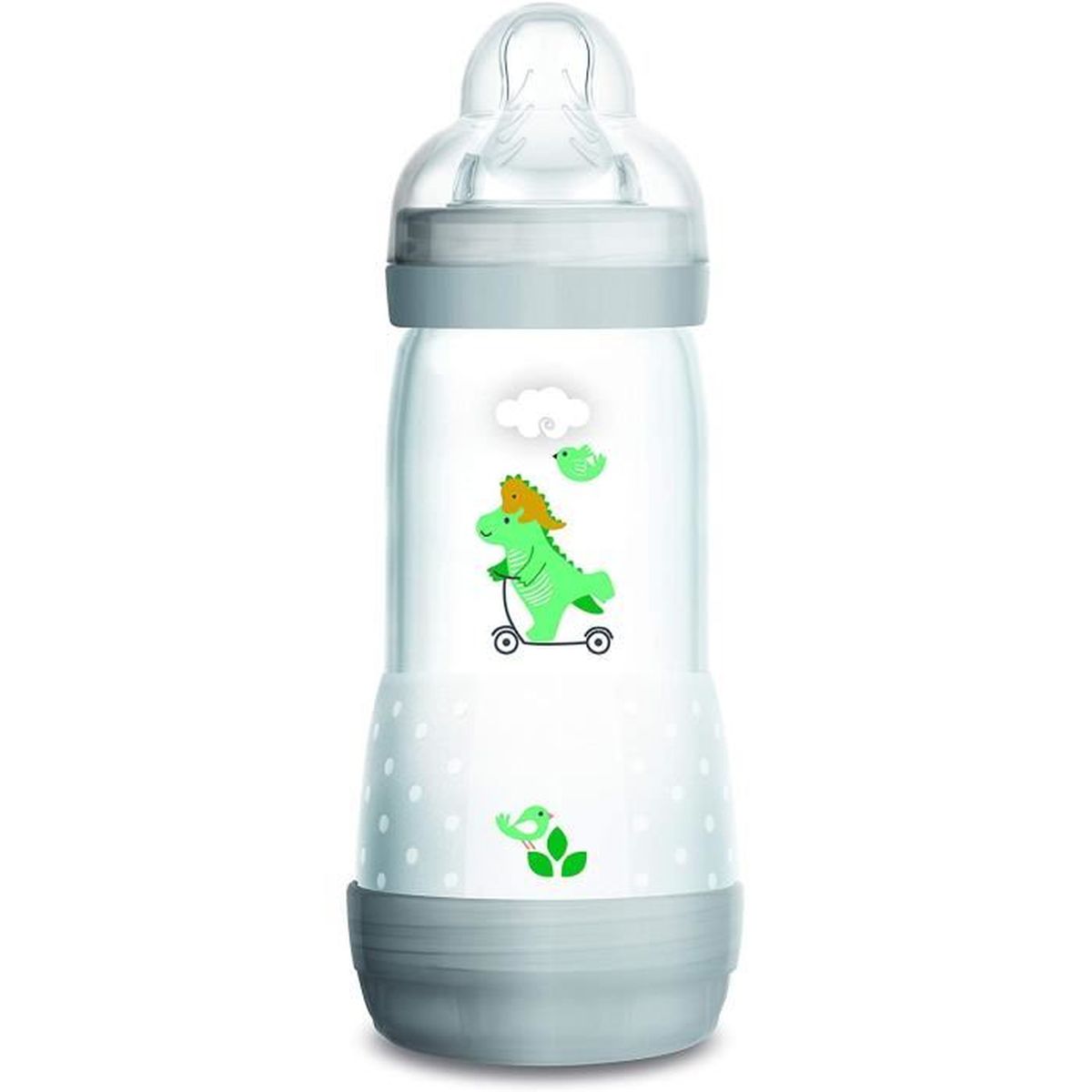 MAM Easy Start Lot de 3 biberons anti-coliques pour b/éb/é dauphin 160 ml 0+ mois avec valve de fond pour lutter contre les coliques et la t/étine Taille 1