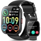 Tiducel® – Montre Connectée Smartwatch Homme & Femme 1.85" Bluetooth, Modes Sport, Suivi Santé & Sommeil, IP68 – Noir