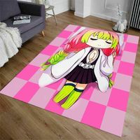 MBg-7238 Tapis imprimé 3D Demon Slayer Kimetsu tapis doux de chambre à coucher de jeu pour bébé décor de Taille:120x160cm