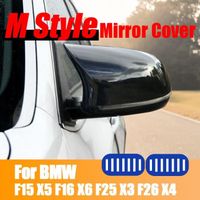 Protecteur de miroir de haute qualité, 1 paire, noir brillant, Style M, accessoires pour BMW X5 F15 X6 F16 X3