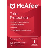 McAfee Total Protection 2024 - (1 Appareil - 1 An) | Version Téléchargement