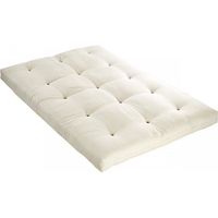 Matelas futon coton 5 couches écru - TERRE DE NUIT - 160x200 - Garantie 5 ans