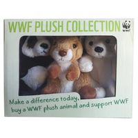 Collection de figurines en peluche WWF, lot de 3 dans un coffret cadeau