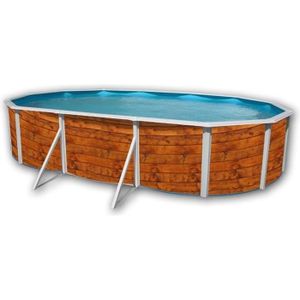 PISCINE VETA Piscine hors sol en acier ovale 640 x 366 x 120 (Kit complet piscine, Filtre, Skimmer et échelle)