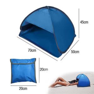 ABRI DE PLAGE Voile d'ombrage,Pare-soleil automatique Pop-Up, tente de plage, Protection UV, auvent de Camping, randonnée en - Face Tent blue