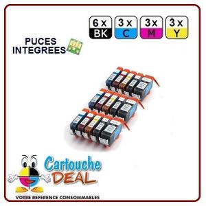 CARTOUCHE IMPRIMANTE Lot de 15 cartouches générique compatible CANON PG