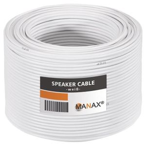 Manax/® 20/ M C/âble HIFI Haut-parleur CCA 2/ x 4.0/ mm/² blanc