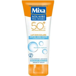 SOLAIRE CORPS VISAGE Lait Fondant Mixa Solaire SPF50+ Peaux Sensibles à Réactives - 200 ml