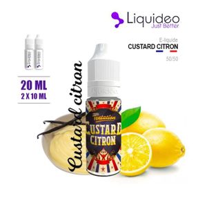 LIQUIDE E-liquide LIQUIDEO 20ML saveur CUSTARD CITRON avec
