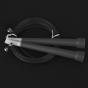 CORDE À SAUTER VINGVO corde à sauter d'entraînement Corde à sauter en fil d'acier réglable Durable, pour exercices sport corde Noir