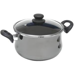 /Ø 18 cm et /Ø 20 cm GREBLON Lot de 3 Casserole en Pierre Naturelle antiadh/ésif Haute qualit/és avec Couvercle en Verre tremp/é Tous Feux Dont Induction avec Manche Amovible /Ø 16 cm