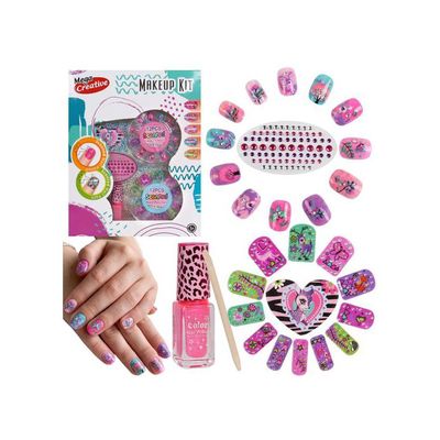 Martinelía Coffret Manucure Galaxy Enfant – 3 Vernis à L'Eau + Stickers & Strass Nail Art – Cadeau Fille Dès 3 Ans – Non Toxique
