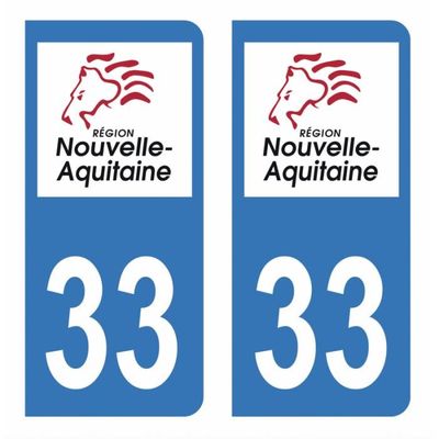 Autocollants Plaque Immatriculation Département 21 - Lot De 2 - Côte-d'Or Franche-Comté - 45x100mm