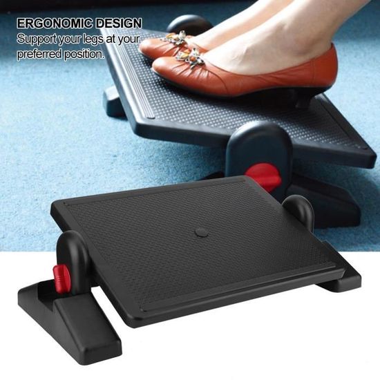 Repose-pied Portable Bureau Et Voyage - Support Bambou Réglable - Pour Avion, Train Et Espace De Travail