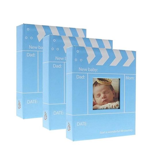 Album Photo Bébé Maverton 500 Photos - Livre Naissance Personnalisable, Couverture Gravée