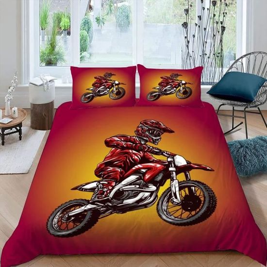 Housse De Couette 140x200cm 3D Microfibre Avec Taie D'Oreiller - Parure De Lit Douce Et Élégante