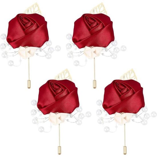 Sourcing Map 6 Pcs Groom Boutonnières Épingles De Lys Pour