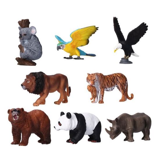 Lot De 9 Figurines Animaux Sauvages Steiff - Collection D'occasion