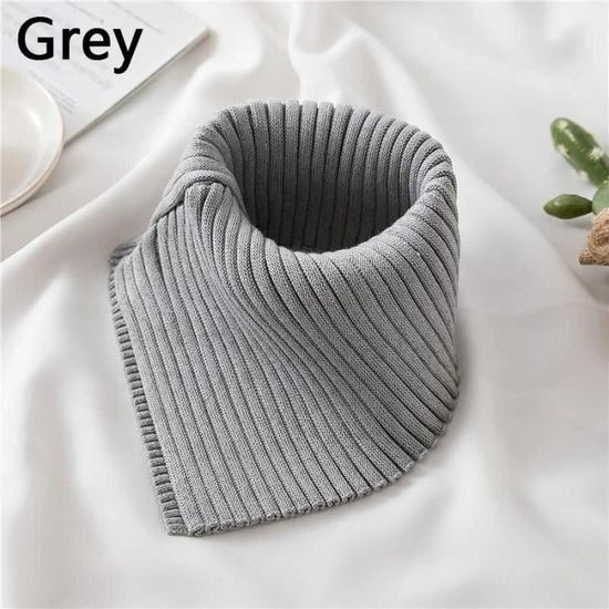 Curieux-Foulard tricoté pour femme cache col en laine chaud extensible ...