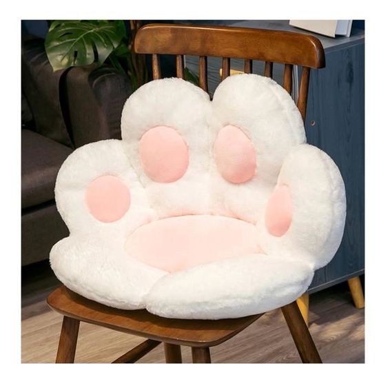 en forme de patte d'ours mignon doux et confortable AMOOM Coussin de siège en forme de patte de chat en peluche douce et chaude pour chaise de bureau soulagement de la douleur et de la pression 