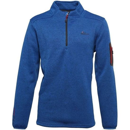 Pull Polaire Nautica Homme – Jaune, 1/4 Zip, Taille L – Broderie NAUTECH