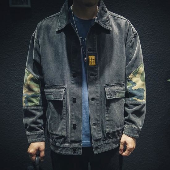 Veste en jean homme veste en jean chaude coupe vent paisse