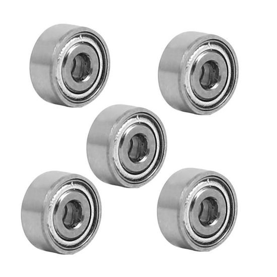 Sourcing Map 5 Roulements 6800-2RS 10x19x5mm – Double Joint, ABEC-3, Acier Chromé, Silencieux – Pour Applications Générales