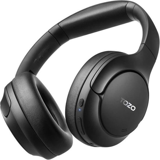 Casque Audio TOZO HT2 Sans Fil Avec ANC Hybride - Autonomie 60h, Bluetooth 5.3, Hi-Res Audio, Pliable - Rouge