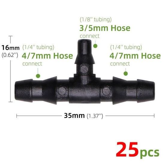 Lot De 50 émetteurs Irrigation Goutte à Goutte 3mm - Flèches Courbées Pour Plantes - Débit 2,8L/h