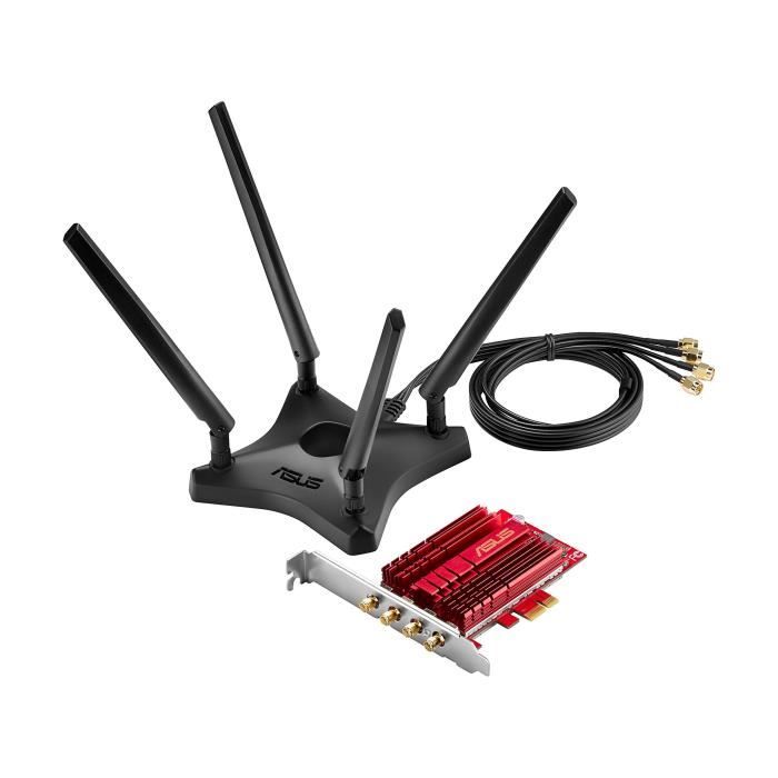 Asus Pce-ac88 Carte Réseau Pci Express Wi-fi Gaming Ac 3100 Mbps Double Bande