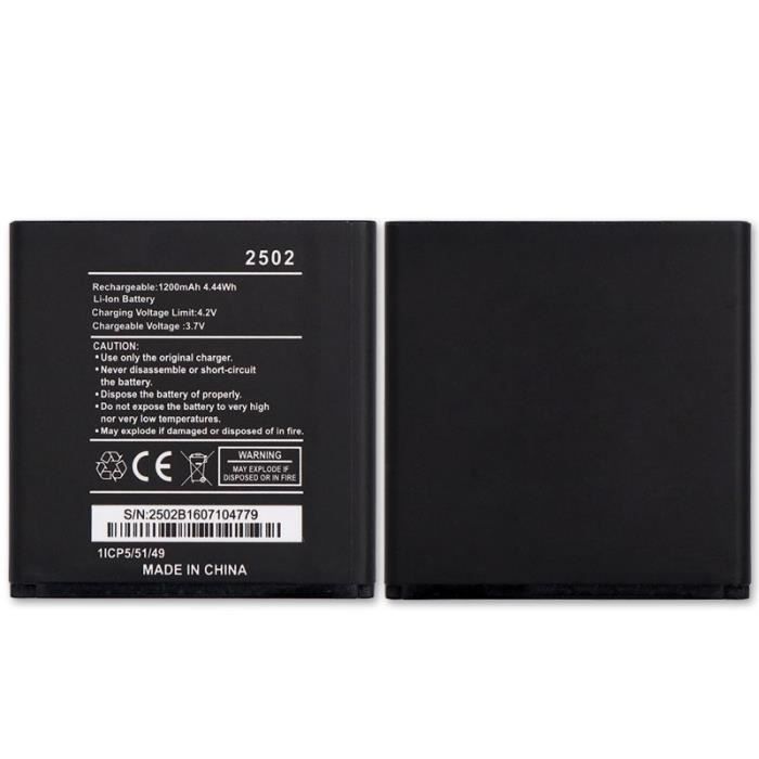 1500mAh 2502 Batterie Pour WIKO 2502 SUNNY Batterie de téléphone portable Batteries