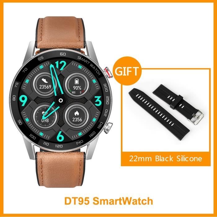 2020 nouvelle montre intelligente DT95 IP68 étanche Bluetooth appel 360*360 ECG taux de chaleur 1.3 pouces T - S Lea S Sili - WL5475
