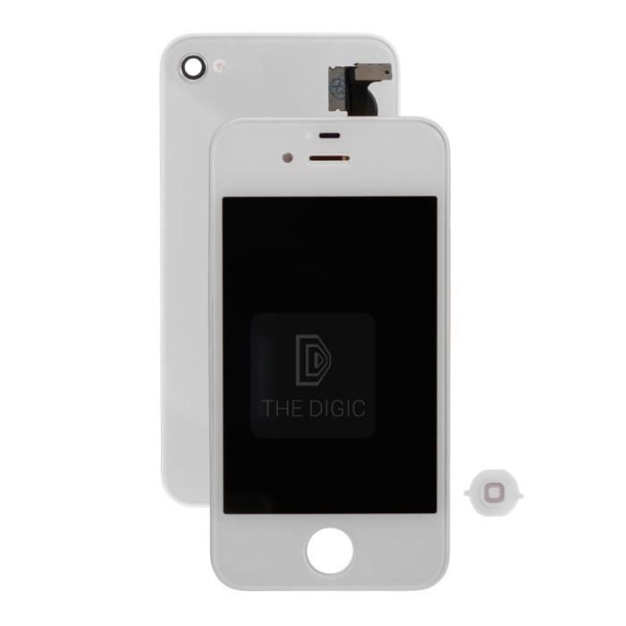 Ecran LCD Vitre Tactile + Vitre Arrière Pour iPhone 4S - Blanc