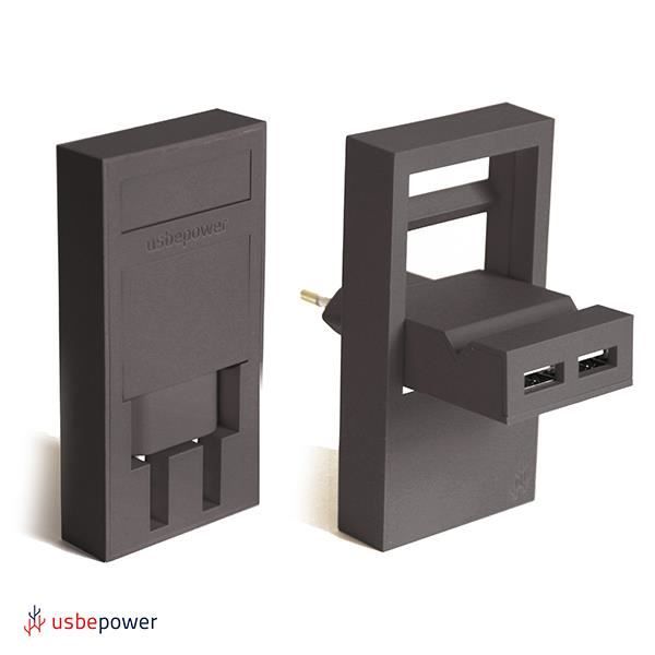 USBE POWER Chargeur secteur de poche Rock stand - Taupe
