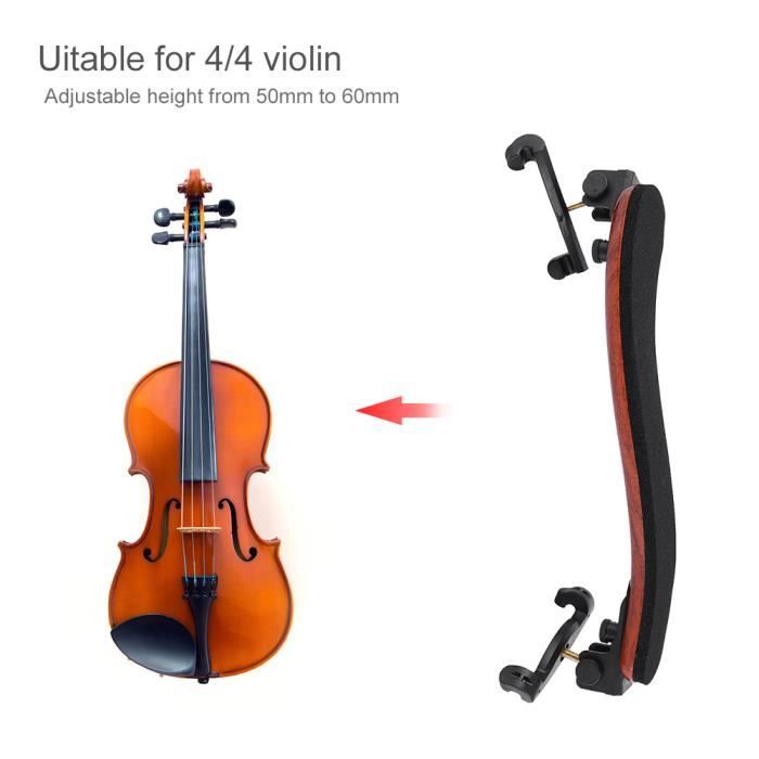 Épaulière Violon Réglable en Bois d'Érable Léger pour Violon 4/4-CHD