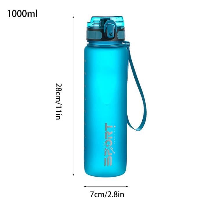 Gourde - Bouteille isotherme,Bouteille d'eau Portable sans BPA 1 litre,grande capacité 1000ML,gourde pour le - Type Blue - 500ML