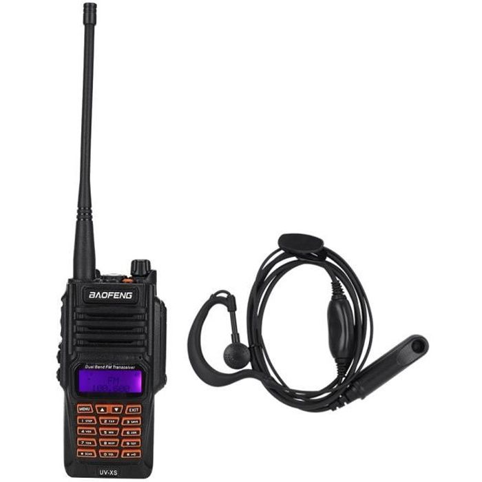 Baofeng UV-XS Talkie Walkie 10W Radio bidirectionnelle portable double bande IP67 (prise UE 110-240V)