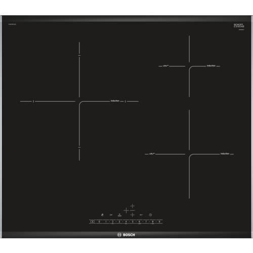 Bosch Serie 6 PIJ675FC1E, Intégré, Plaque avec zone à induction, Verre-céramique, Noir, Acier inoxydable, LED, Toucher