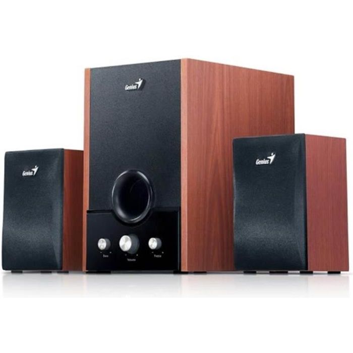 GENIUS Kit Haut parleur 2.1 45W RMS caisson Bois SW-HF2.1 1700 II