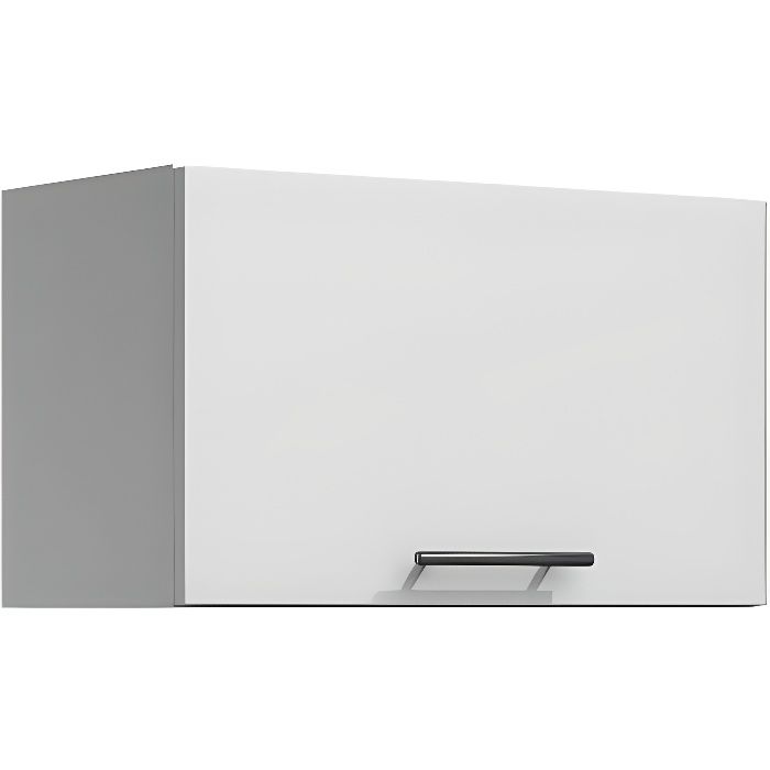 LILA - Meuble de cuisine hotte 60 cm 1 porte blanc
