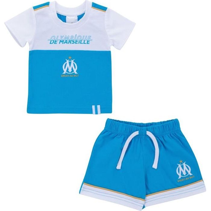 Ensemble t-shirt short bébé garçon OM - Collection officielle Olympique de Marseille