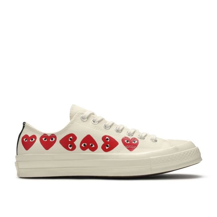 COMME DES GARÇONS PLAY X CHUCK 70 LOW TOP 'MULTI HEART'