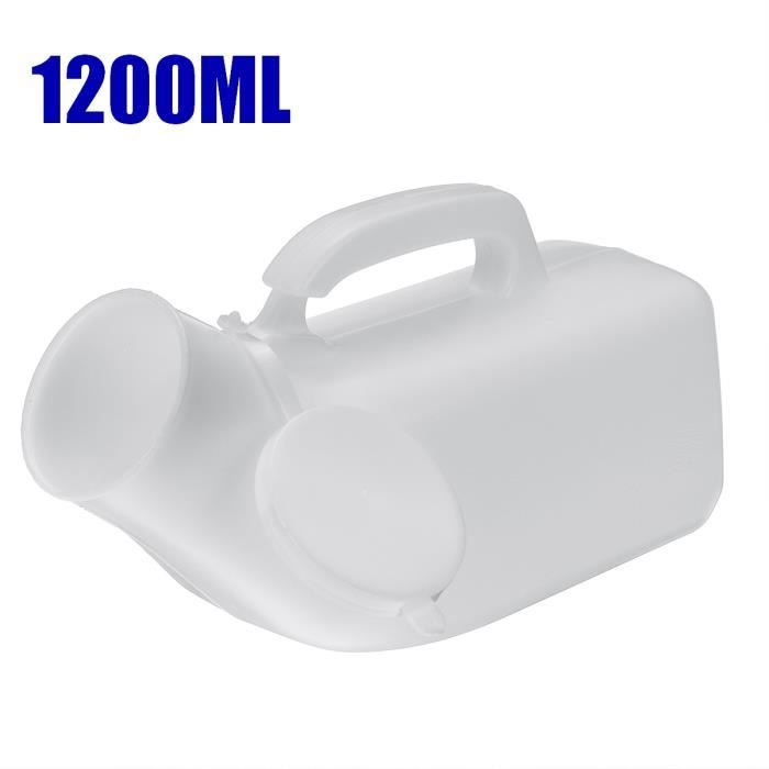 1200mL Portable Adulte Urinoir Pot Urinal Entonnoir Extérieur Voyage Camping Randonnée Pour Homme -BLANC